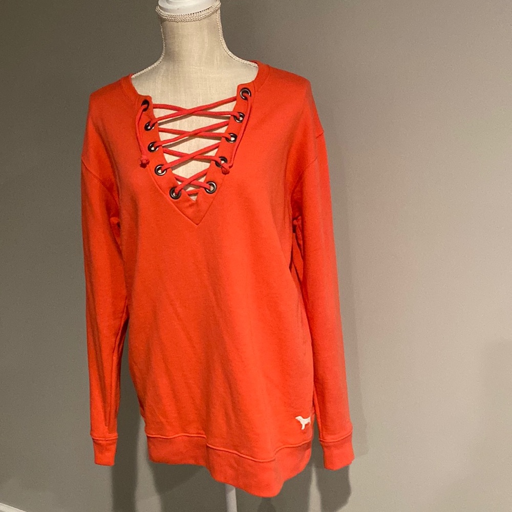 PINK - Victoria’s Secret Terry long sleeve pullover. Size: S